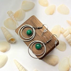 Malachite Dangle Earrings